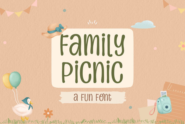 Family Picnic - a Fun Font Font nhfonts 