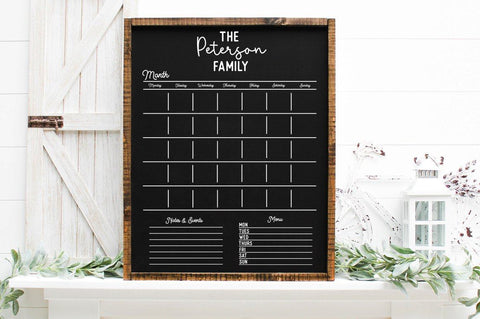 Family Planner Wall Calendar SVG SVG Pickled Thistle Creative 