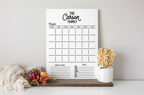 Family Planner Wall Calendar SVG SVG Pickled Thistle Creative 