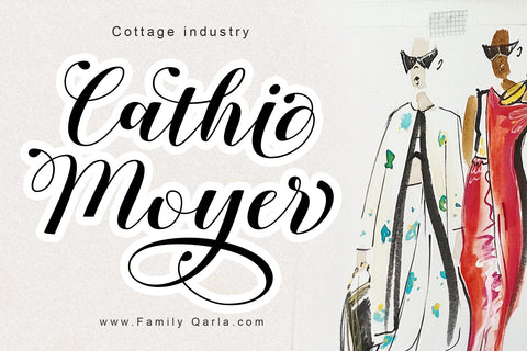 Family qarla Script Font Sulthan studio 