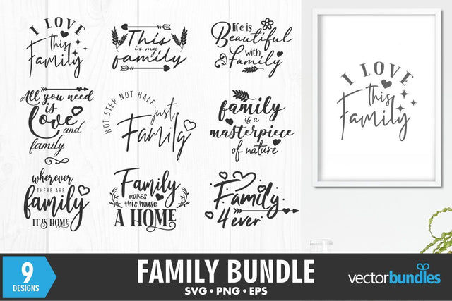Family quote svg bundle SVG vectorbundles 