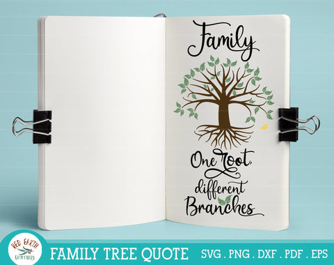 Family quote SVG,Family one root different branches SVG,PNG,DXF SVG Redearth and gumtrees 