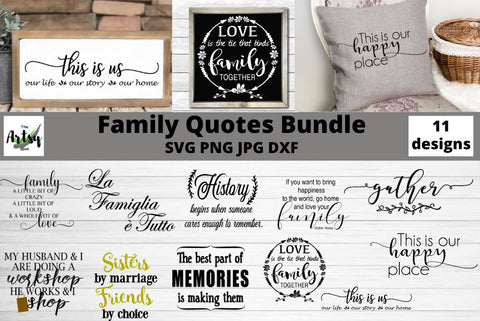 Family quotes bundle, Family sayings, Farmhouse signs SVG The Artsy Spot 
