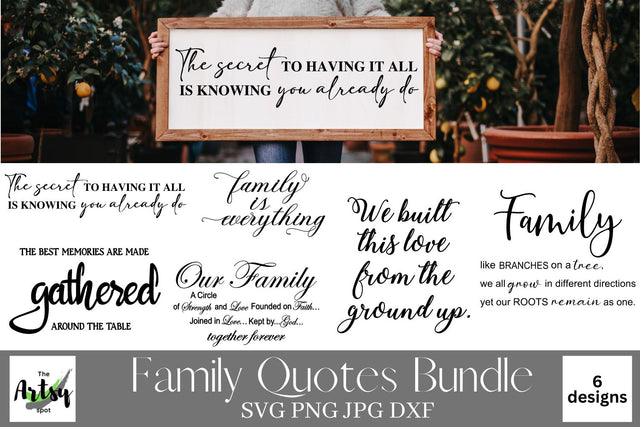 Family Quotes Bundle SVG The Artsy Spot 