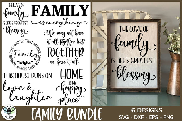 Family Quotes Sign SVG Bundle SVG B Renee Design 