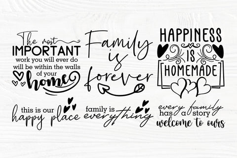 Family Quotes SVG Bundle, Farmhouse Sign, Home Png SVG TonisArtStudio 