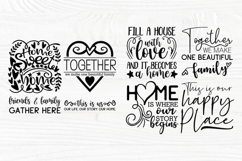 Family Quotes SVG Bundle, Farmhouse Sign, Home Png SVG TonisArtStudio 