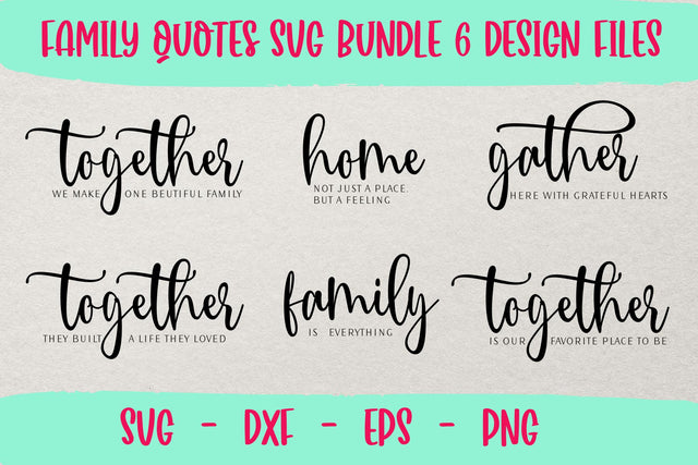Family Quotes svg bundle, farmhouse svg Bundle, Home sign bundle SVG Chamsae Studio 
