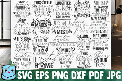 Family Quotes SVG Bundle | Home Decor SVG Cut Files SVG MintyMarshmallows 