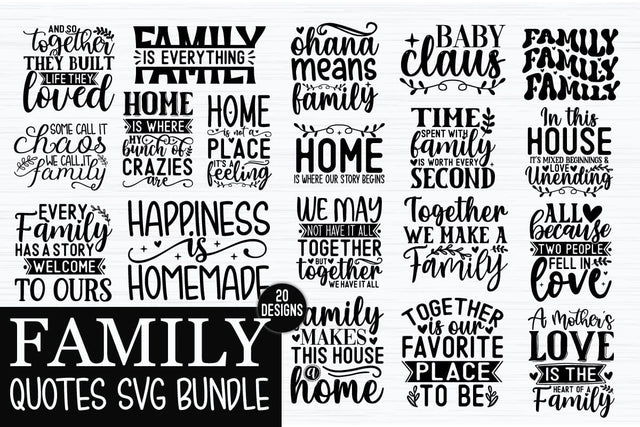 Family Quotes SVG Bundle SVG akazaddesign 