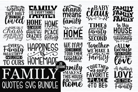 Family Quotes SVG Bundle SVG akazaddesign 