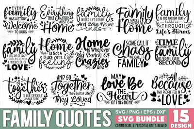 Family Quotes SVG Bundle SVG Ariyan 
