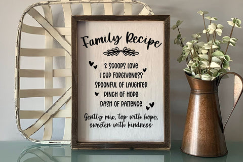 Family Recipe SVG | Family Kitchen Cut File SVG B Renee Design 