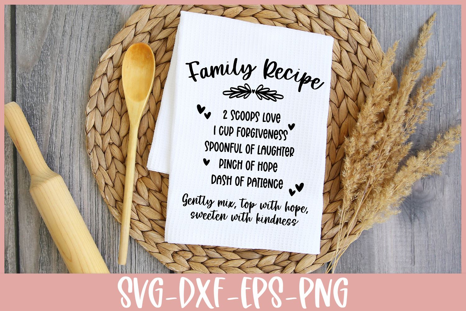 Family Recipe SVG | Family Kitchen Cut File - So Fontsy