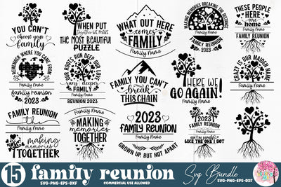 Family Reunion 2023 SVG Bundle SVG DESIGNS DARK 