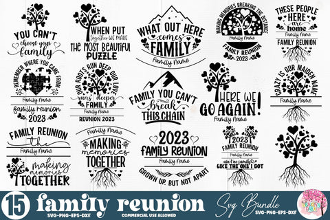 Family Reunion 2023 SVG Bundle SVG DESIGNS DARK 