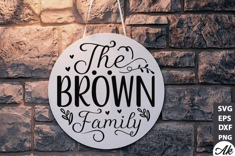 Family Round Sign SVG Bundle SVG akazaddesign 