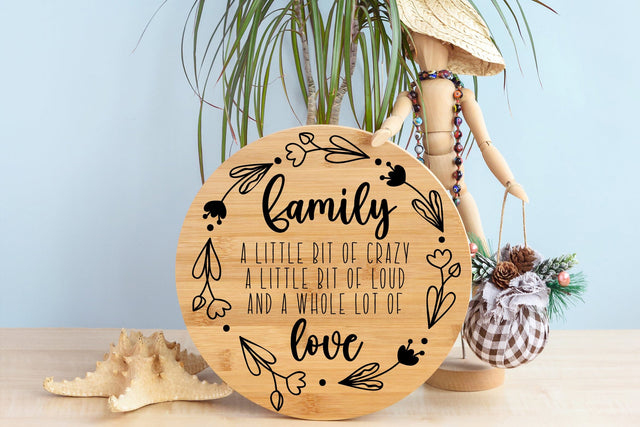 Family Round Sign SVG Cut File SVG dapiyupi store 