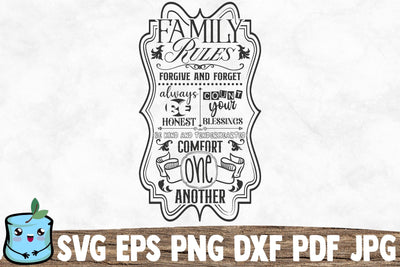 Family Rules Forgive And Forget SVG MintyMarshmallows 