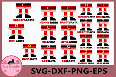 Family Santa legs svg SVG Lerastudio 