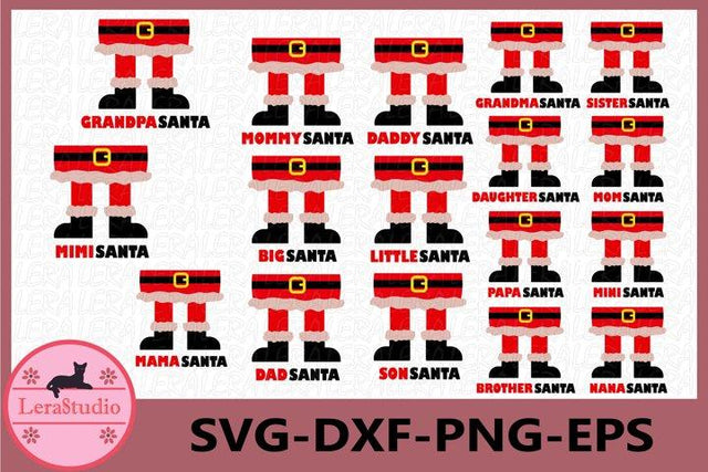 Family Santa legs svg SVG Lerastudio 