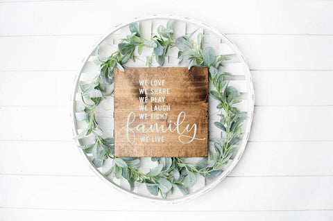 Family Saying SVG - Family Quote SVG, Farmhouse Sign SVG SVG Simply Cutz 