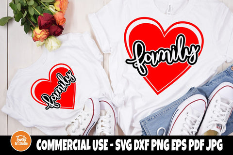 Family saying SVG, Heart svg, Family cut file png SVG TonisArtStudio 