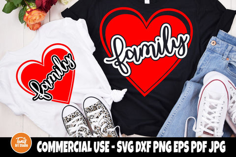 Family saying SVG, Heart svg, Family cut file png SVG TonisArtStudio 