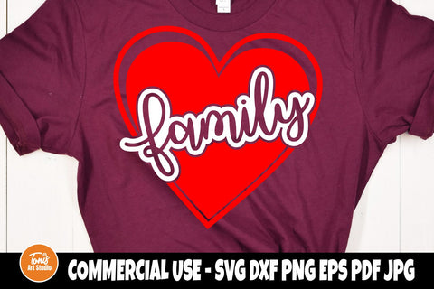Family saying SVG, Heart svg, Family cut file png SVG TonisArtStudio 