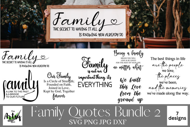 Family Sayings and Love Quotes SVG The Artsy Spot 