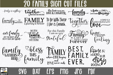 Family Sign Bundle - Farmhouse Signs Bundle SVG Old Market 