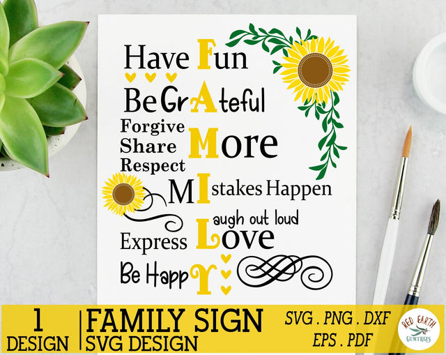 Family sign making Decal SVG,Family Rules SVG,Farmhouse SVG SVG Redearth and gumtrees 