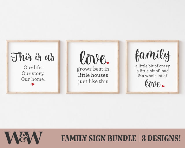 Family Sign SVG Bundle | Farmhouse SVG SVG Wood And Walt 