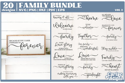 Family Sign SVG Bundle | Home Sign SVG Bundle | Vol2 SVG Carla C Designs 