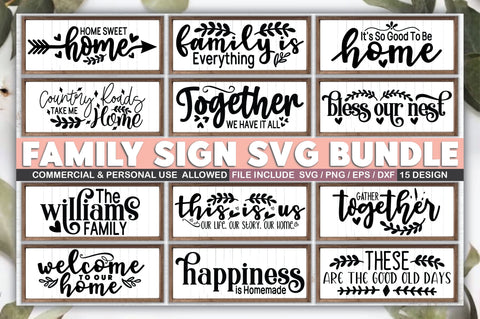 Family Sign SVG Bundle SVG Ariyan 