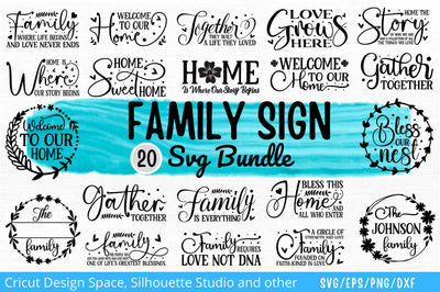 Family Sign SVG Bundle SVG Regulrcrative 