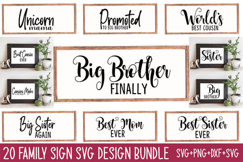 Family Sign Svg Design Bundle SVG Rupkotha 