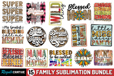 Family Sublimation Bundle Sublimation Regulrcrative 