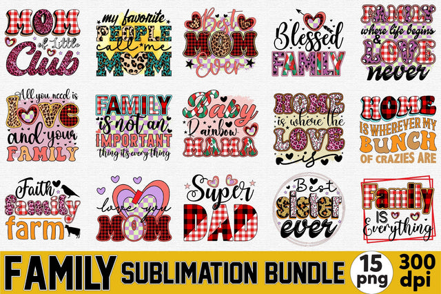 Family Sublimation Bundle Sublimation SVGArt 