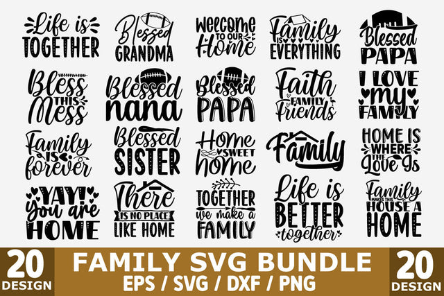 Family SVG Bundle Cut File SVG akazaddesign 