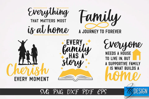 Family SVG Bundle | Family Quotes SVG Design | Fanny Family SVGs v.1 SVG Fly Design 