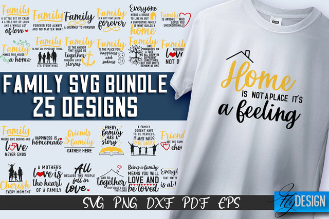 Family SVG Bundle | Family Quotes SVG Design | Fanny Family SVGs v.1 SVG Fly Design 