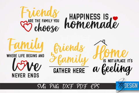 Family SVG Bundle | Family Quotes SVG Design | Fanny Family SVGs v.1 SVG Fly Design 