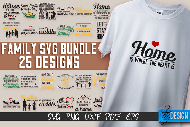 Family SVG Bundle | Family Quotes SVG Design | Fanny Family SVGs v.2 SVG Fly Design 