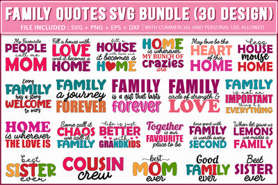 Family SVG Bundle, Family Quotes SVG SVG Shetara Begum 