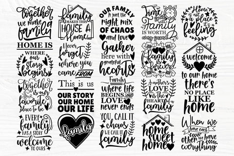 Family SVG Bundle, Farmhouse Svg, Cricut Svg Files SVG TonisArtStudio 