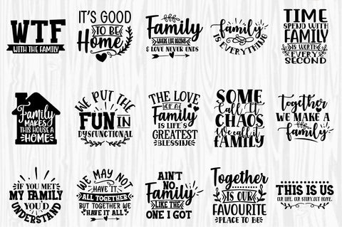 Family SVG Bundle, Home Svg, Family Quotes, Cricut Svg Files SVG Svgcraft 