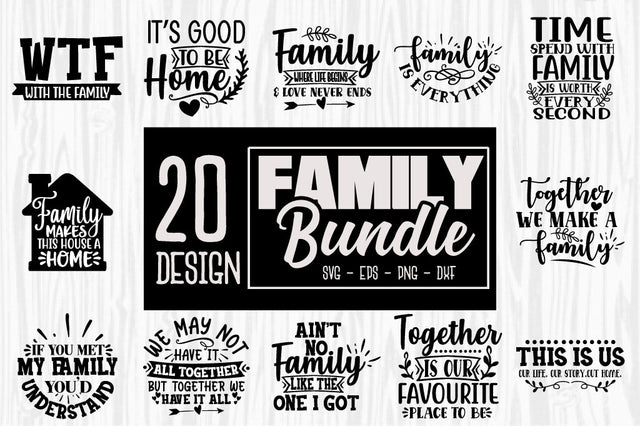 Family SVG Bundle, Home Svg, Family Quotes, Cricut Svg Files SVG Svgcraft 