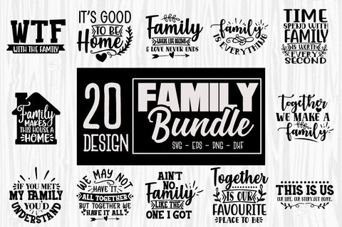 Family SVG Bundle, Home Svg, Family Quotes, Cricut Svg Files SVG Svgcraft 