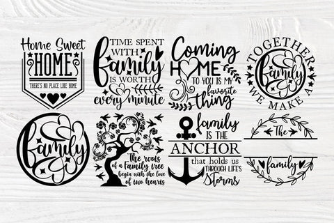 Family SVG Bundle, Home Svg, Family Quotes, Cricut Svg Files SVG TonisArtStudio 